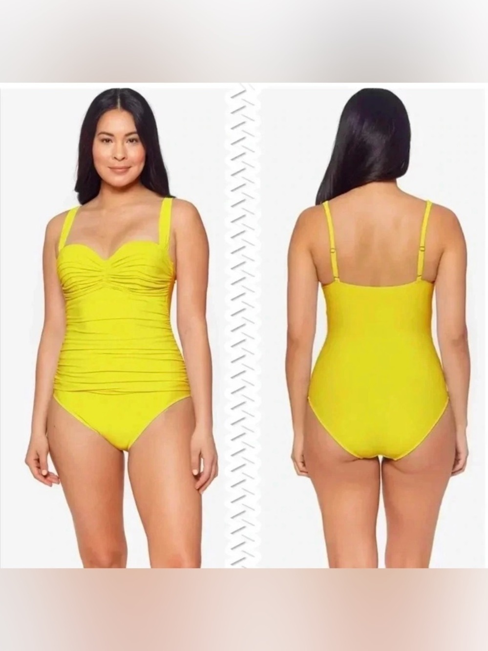 Bleu Rod Beattie Shirred One Piece Swimsuit Size 12